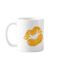 Orange Lips Coffee Mugs