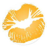 Orange Lips Stickers