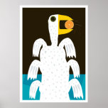 ORANGE loving bird Posters
