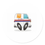 Orange Mail Truck stickers