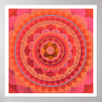 Orange Mandala Posters