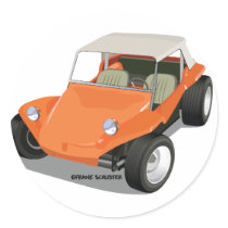 Orange Manx Only Stickers