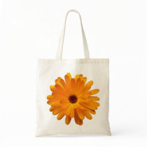 Orange Marigold Tote Bags