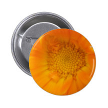 Orange Marigold Macro Button