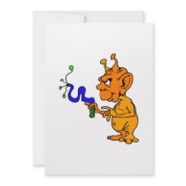 Orange Mean Alien Personalized Announcement
