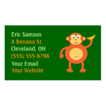 Orange Monkey Business Cards