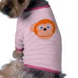 Orange monkey pet clothing