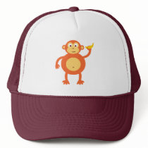 Orange Monkey Mesh Hat