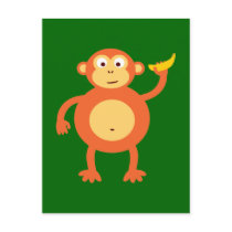 Orange Monkey Post Card