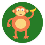 Orange Monkey stickers