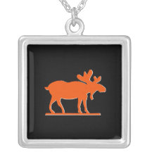 Orange Moose - BlackBkg Custom Necklace
