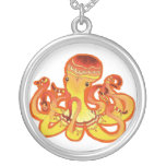 Orange Octo Necklace