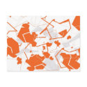 Orange Origami Abstract Postcards