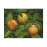 Orange Ornaments Christmas postcard