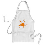 Orange Paint Splodge aprons