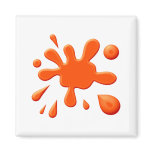 Orange Paint Splodge magnets