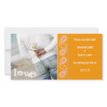 Orange Paisley Save the Date photo cards