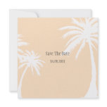 Orange Palm Tree Wedding Save the Date Custom Invitation