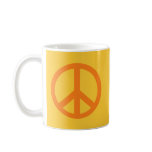 Orange Peace Sign Products mugs