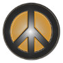 Orange Peace sign Stickers
