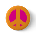 Orange Pink Peace Pin