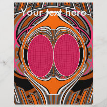 Orange pink superfly design personalised flyer