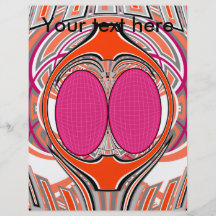 Orange pink superfly design personalized flyer