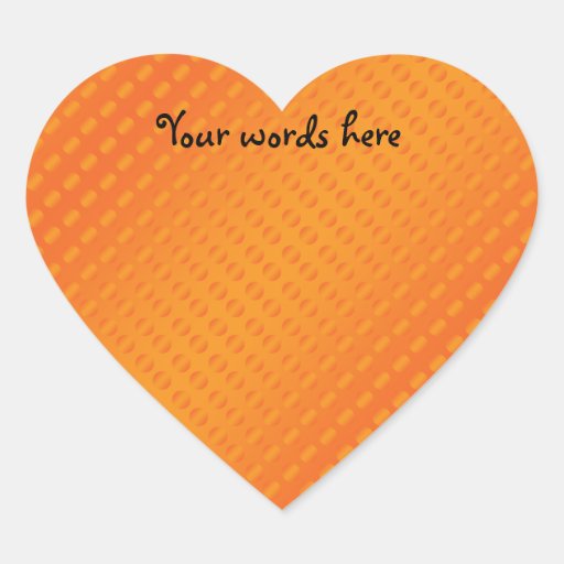 Orange polka dots on orange background stickers