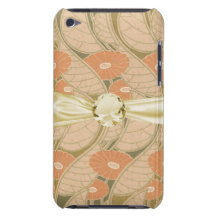 orange poppies art noueveau style iPod touch case