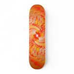 Orange Psychedelic Spirals: Skateboard