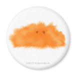 Orange PuffBall Critter Magnet