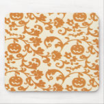 Orange Pumpkin Vines Mousepad