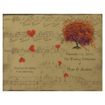Orange & Purple Heart Leaf Tree Wedding Program flyers