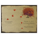 Orange & Purple Heart Leaf Tree Wedding Program flyers