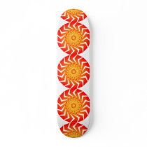 Orange Radial Design: Skateboard
