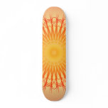 Orange Radial Design: Vector Drawing: Skateboard
