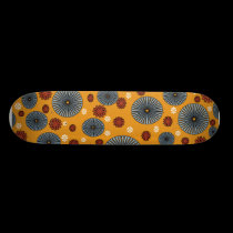 Orange red blue skate deck skateboards