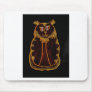 Orange-Red Cat Mouse Pad