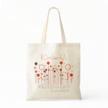 Orange Red Floral Dot Wedding Day Survival Kit Bag