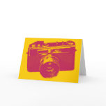 Orange & Red Retro Camera Design Cards