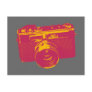 Orange & Red Retro Camera Design Post Card