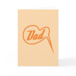 orange retro dad speech bubble greeting card