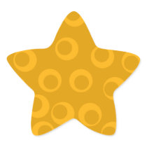 Orange retro pattern. star sticker