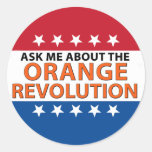 ORANGE REV BUTTON ROUND STICKERS