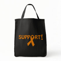 Orange Ribbon Support! Canvas Bags