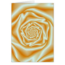 Orange Rose Spiral Card