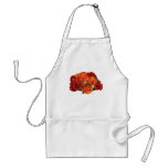 Orange Roses and Red Carnations aprons
