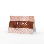 Orange Rust Fall Thank You Cards