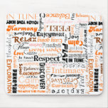 Orange Sacral Chakra Positive Affirmations mousepads