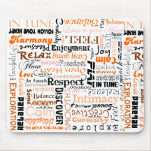 Orange Sacral Chakra Positive Affirmations Mouse Pad